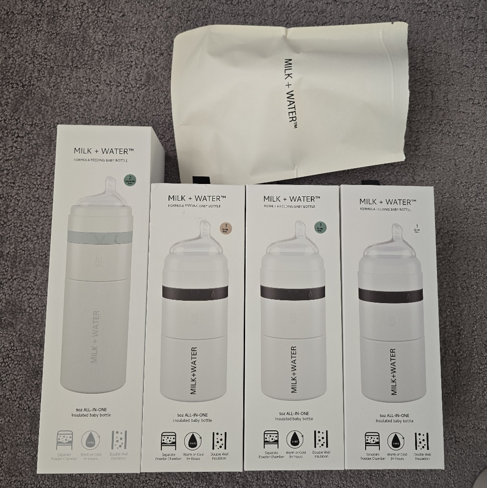 Milk + Water baby bottles